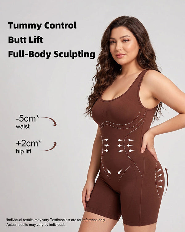 Sculpting Triple-Zone Compression Full-Body Shaping Bodysuit with Drop-Seat