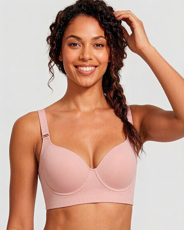 Brown Push-Up Back-Smoothing Bra