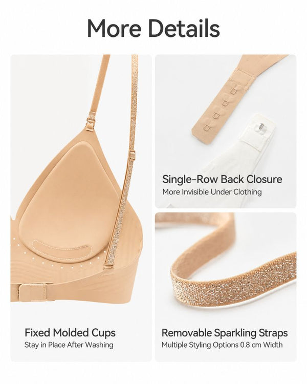 Low-Back Seamless Convertible Demi Bra – All-Day Comfort with Versatile Convertible Straps