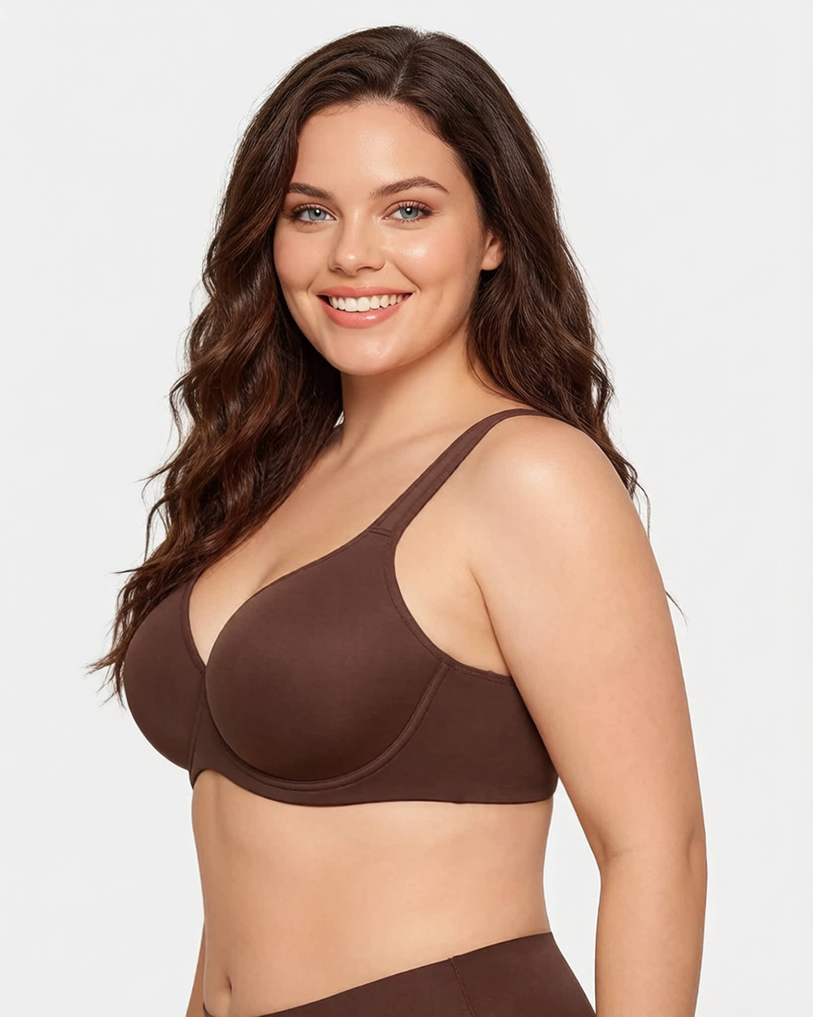 Soft Plus-Size Full-Coverage Unlined Minimizer Bra for Everyday Comfort and Support