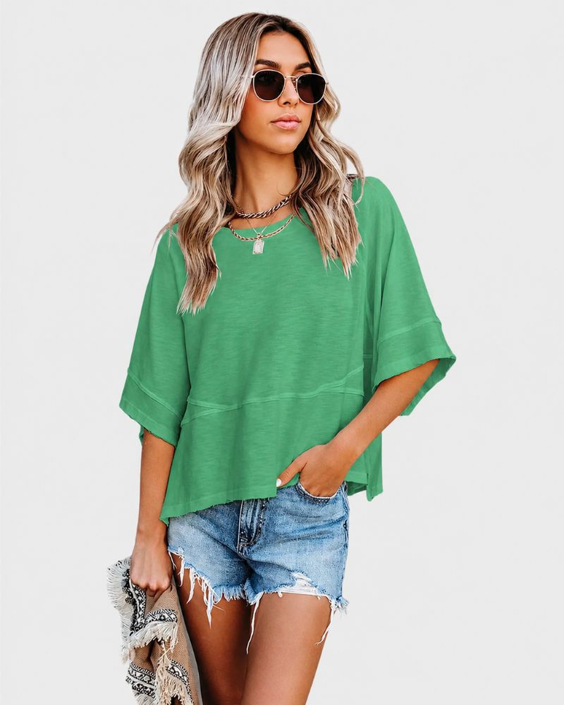 Relaxed-Fit Flared-Sleeve T-Shirt