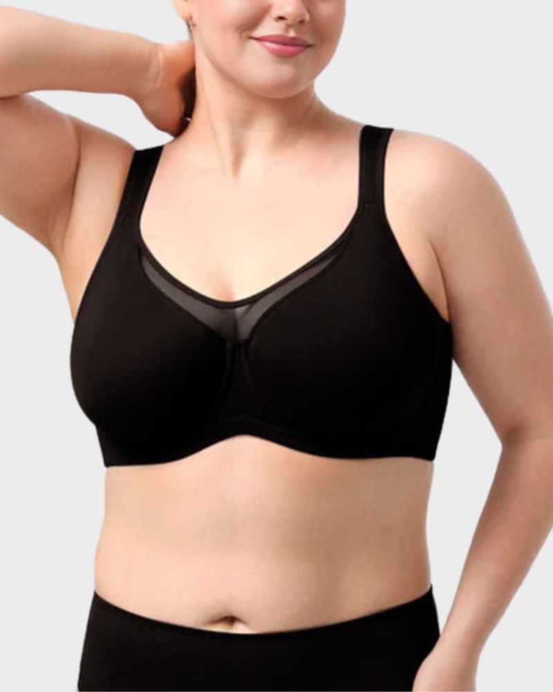 Plus Size Cooling Full-Coverage Minimizer Bra for Everyday Comfort