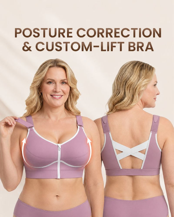 Custom-Lift Front-Zip Bra for Ultimate Posture Support