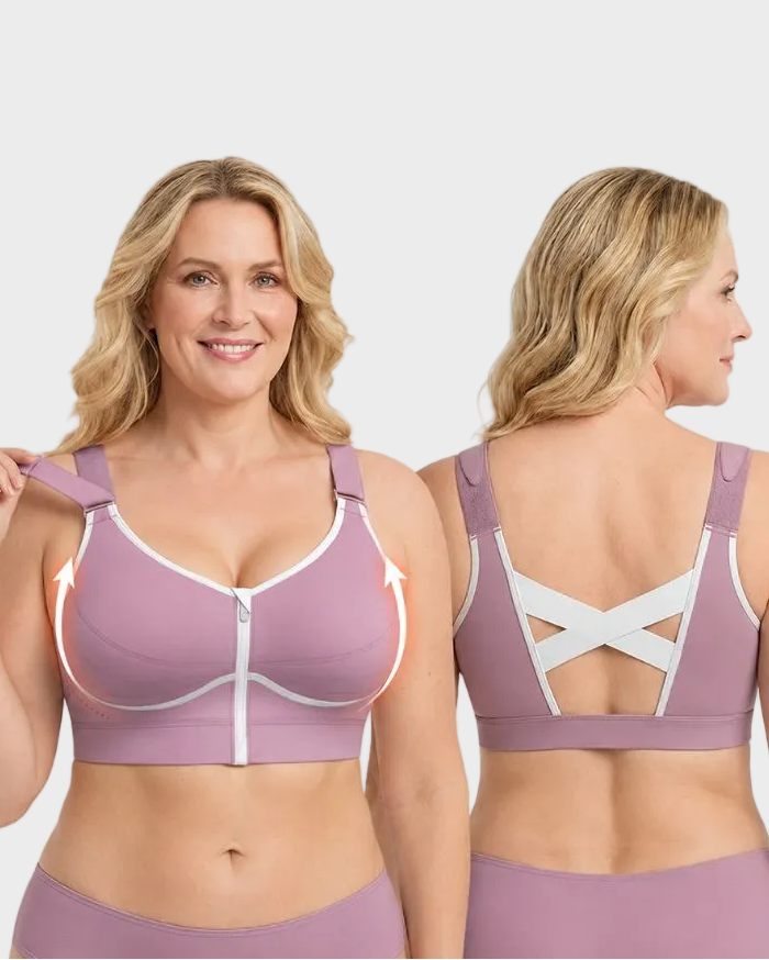 Custom-Lift Front-Zip Bra for Ultimate Posture Support