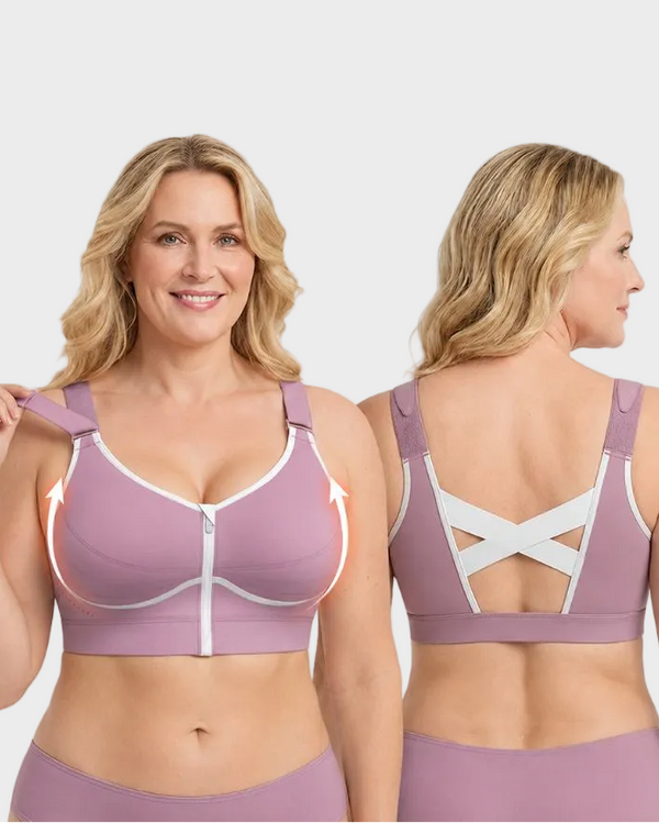 Custom-Lift Front-Zip Bra for Ultimate Posture Support