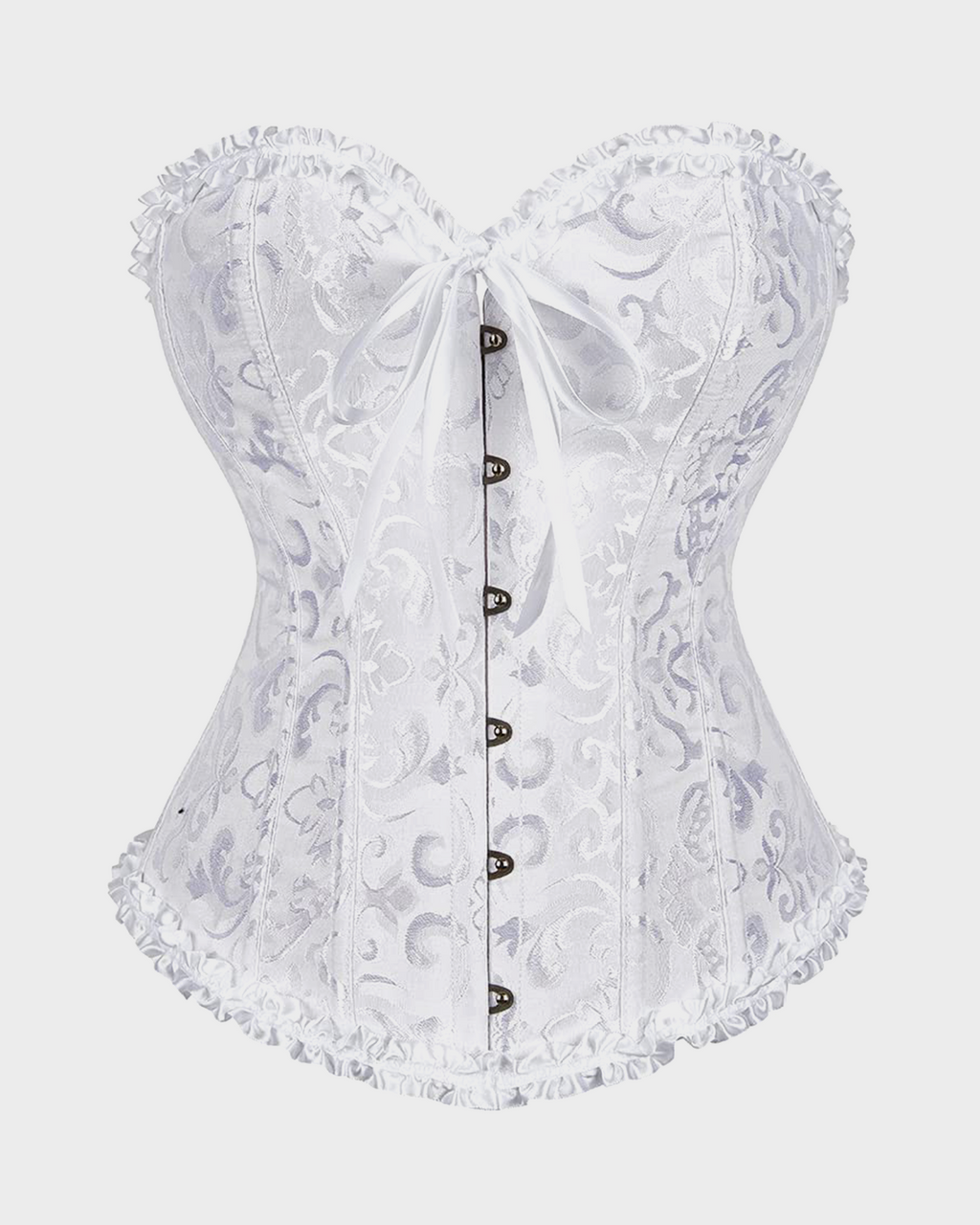 Lace-Waist Corset Top with Push-Up Shapewear