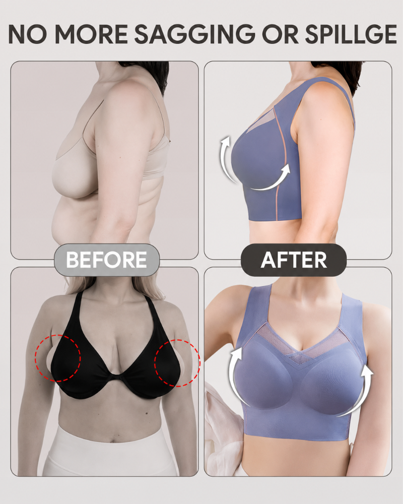 X-Back Wireless Posture Support Bra - Comfortable Back Support for All-Day Wear