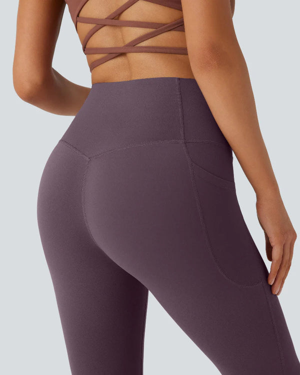 Sculpting High-Waist Yoga Leggings with Convenient Pockets