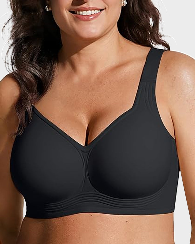 All-Day Comfort Wireless Full-Coverage Jelly-Smoothing Bra for Everyday Support