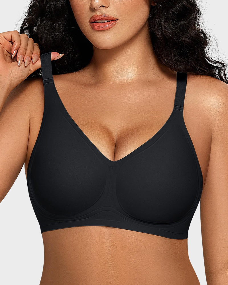 Seamless Deep-V Push-Up Wireless Bra for Women – Comfortable, Flattering Support All Day