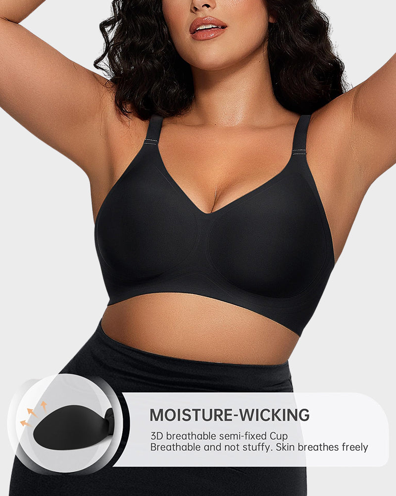 Seamless Deep-V Push-Up Wireless Bra for Women – Comfortable, Flattering Support All Day