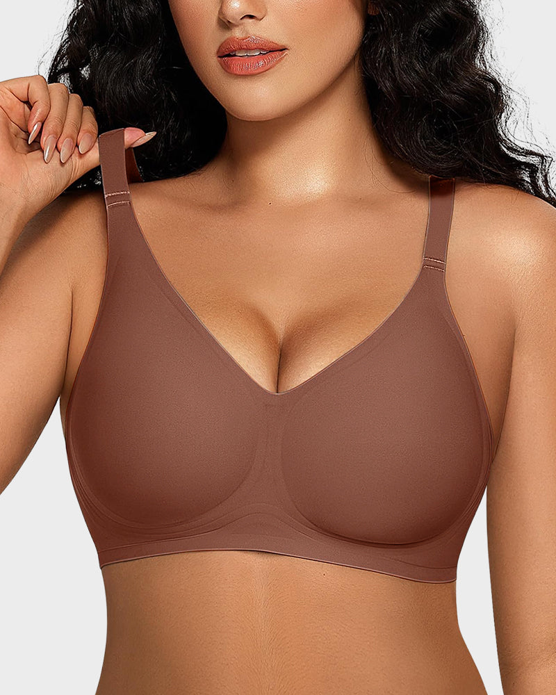 Seamless Deep-V Push-Up Wireless Bra for Women – Comfortable, Flattering Support All Day