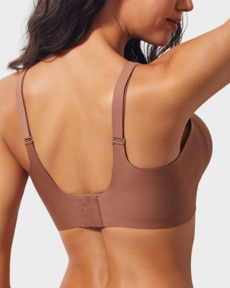 Seamless Deep-V Push-Up Wireless Bra for Women – Comfortable, Flattering Support All Day
