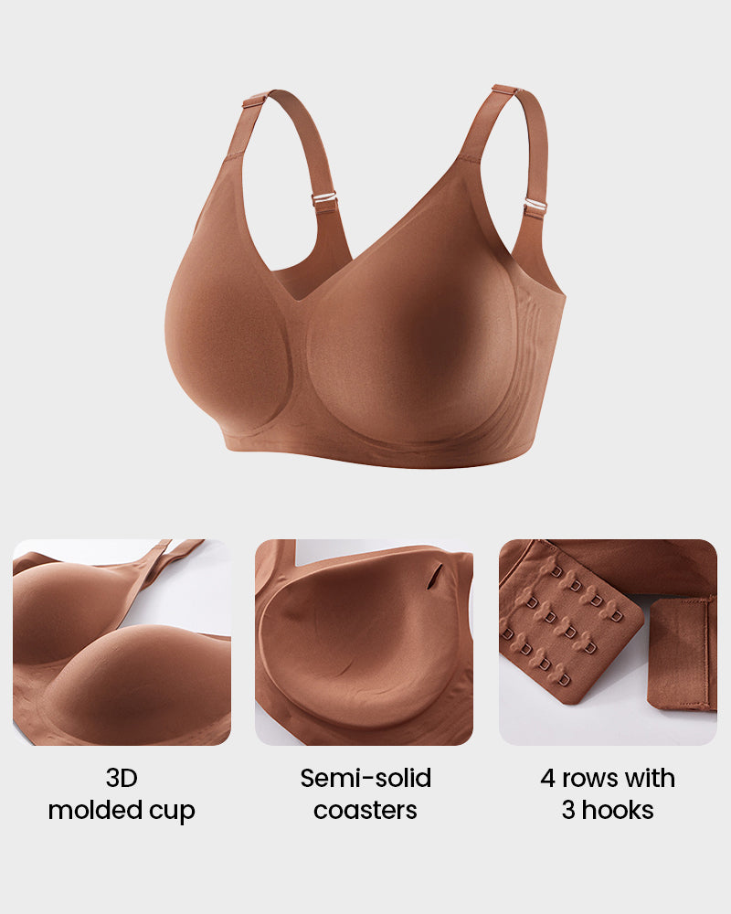 Seamless Deep-V Push-Up Wireless Bra for Women – Comfortable, Flattering Support All Day
