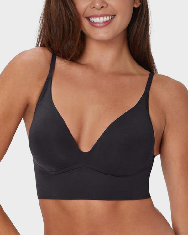 Ultra-Soft Deep-V Wireless Lift Bralette for All-Day Comfort