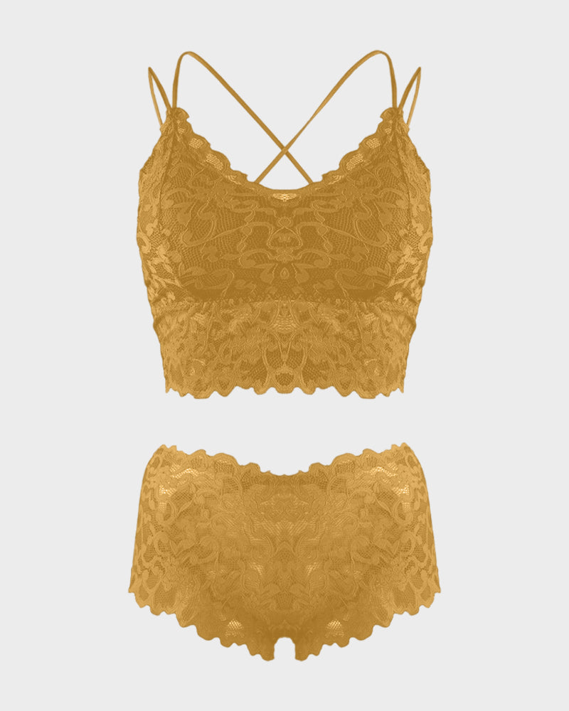 Romantic Lace Bralette & Panty Set – Alluring, Delicate Lingerie Bundle