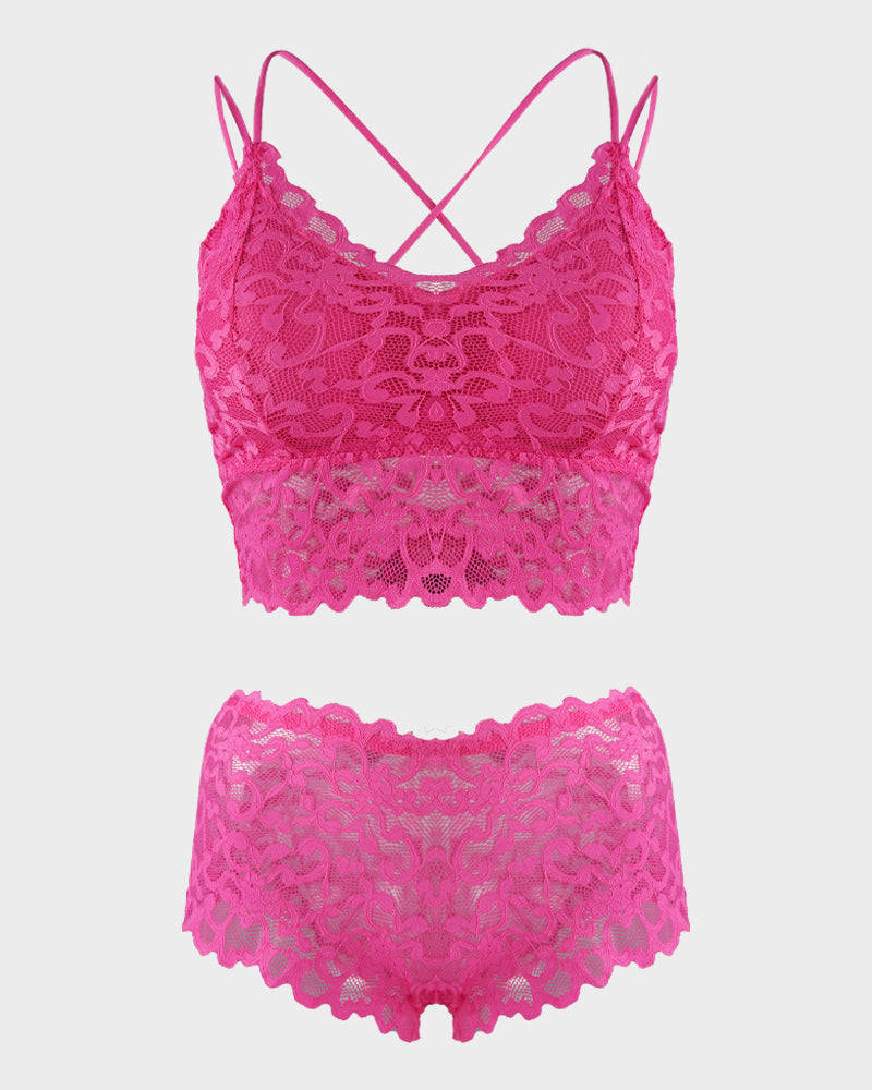 Romantic Lace Bralette & Panty Set – Alluring, Delicate Lingerie Bundle