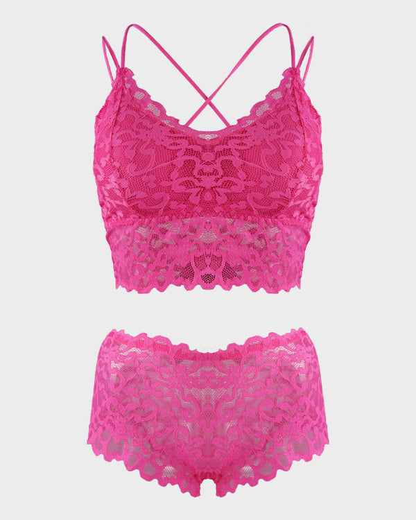 Romantic Lace Bralette & Panty Set – Alluring, Delicate Lingerie Bundle