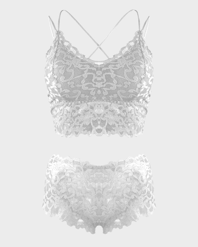 Romantic Lace Bralette & Panty Set – Alluring, Delicate Lingerie Bundle