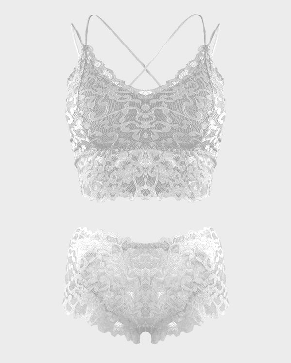 Romantic Lace Bralette & Panty Set – Alluring, Delicate Lingerie Bundle