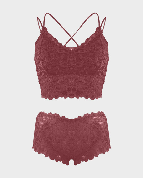 Romantic Lace Bralette & Panty Set – Alluring, Delicate Lingerie Bundle