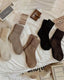 Ultra-Soft Fleece-Lined Ribbed Crew Socks for All-Day Comfort