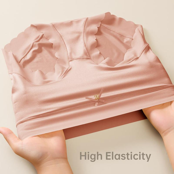 Luxurious Silky High-Waist Seamless Briefs with Elegant Scalloped Edges – 6-Pack