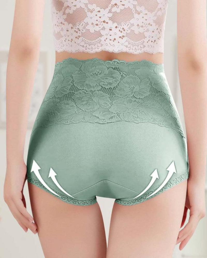 Everyday Comfort: High-Waist Lace-Trim Panties, 5-Pack
