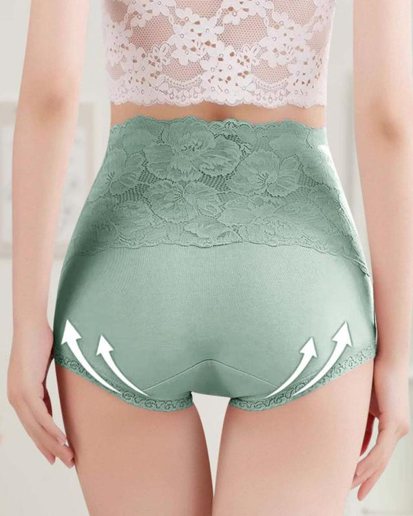 Everyday Comfort: High-Waist Lace-Trim Panties, 5-Pack