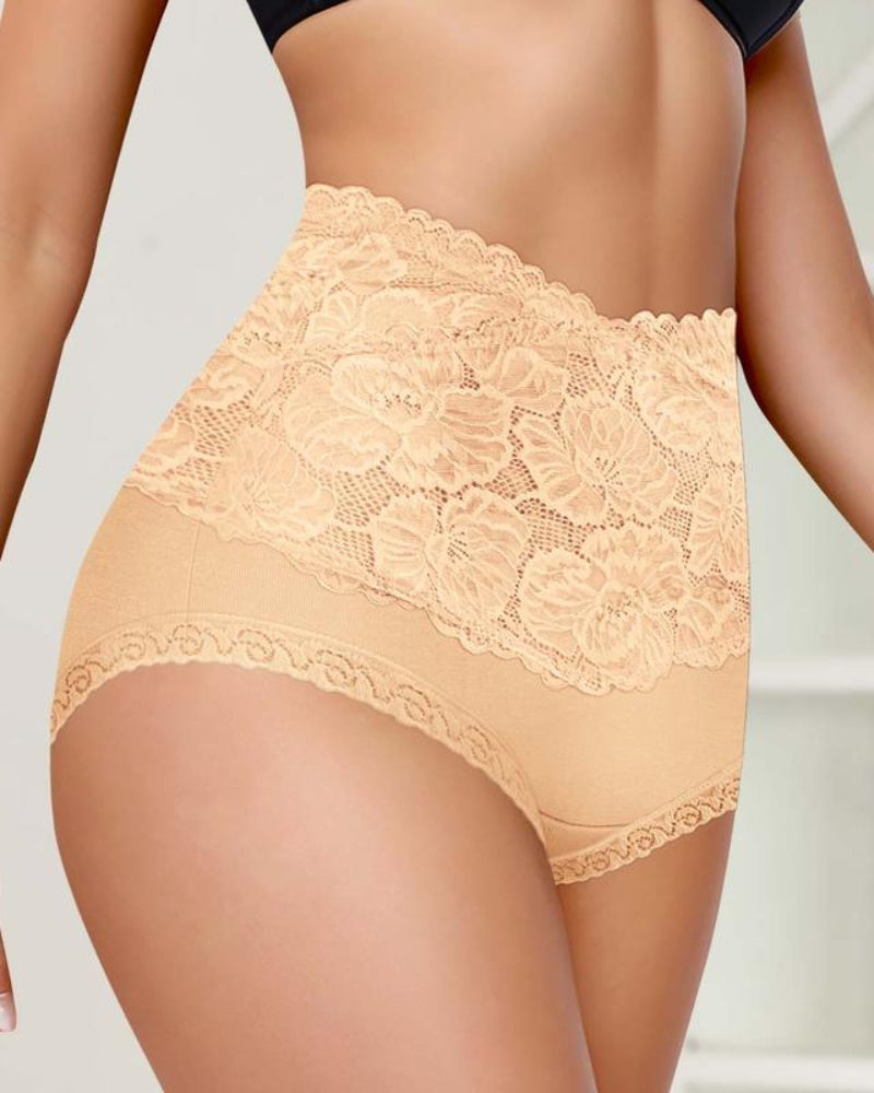 Everyday Comfort: High-Waist Lace-Trim Panties, 5-Pack