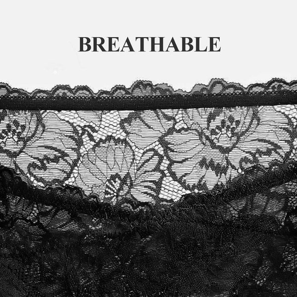 Everyday Comfort: High-Waist Lace-Trim Panties, 5-Pack
