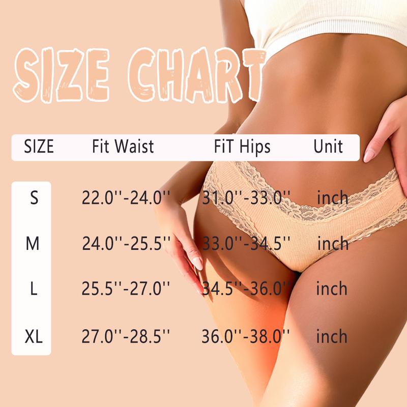 Women's Cotton Lace-Trim Low-Rise Panties