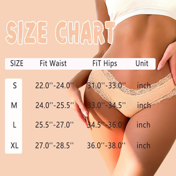 Women's Cotton Lace-Trim Low-Rise Panties