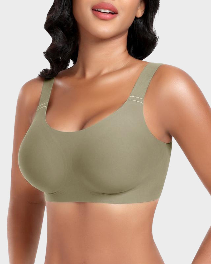 Wireless Full-Coverage Jelly Bra with Breathable Straps for All-Day Comfort Secondary image