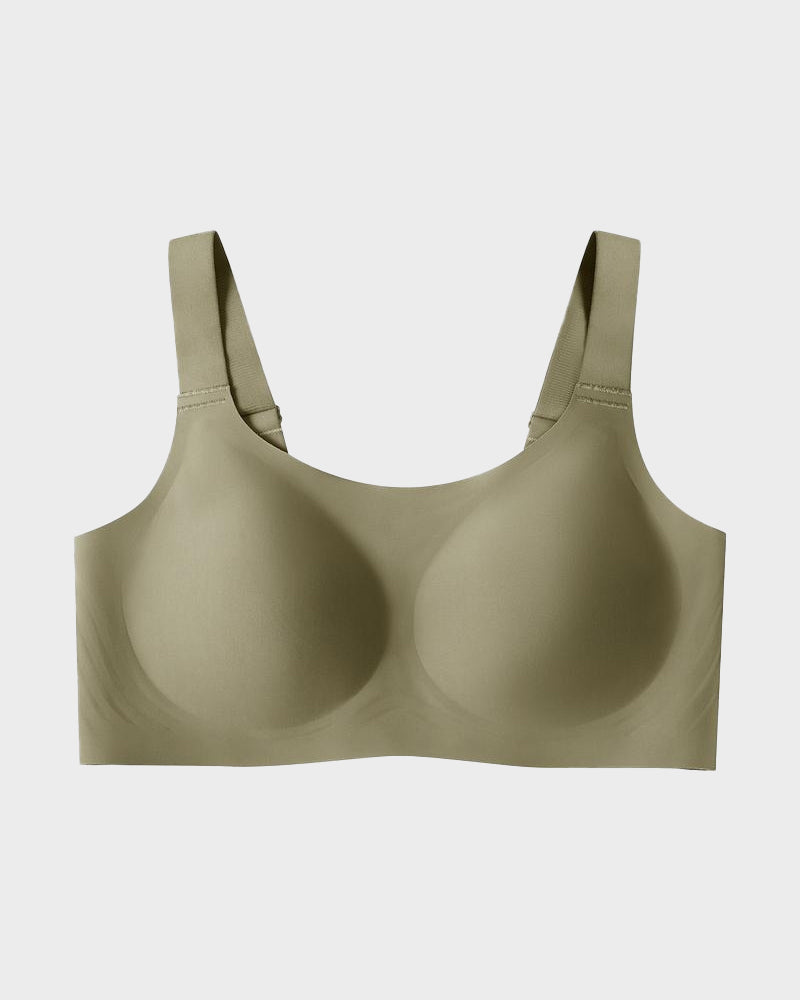 Wireless Full-Coverage Jelly Bra with Breathable Straps for All-Day Comfort