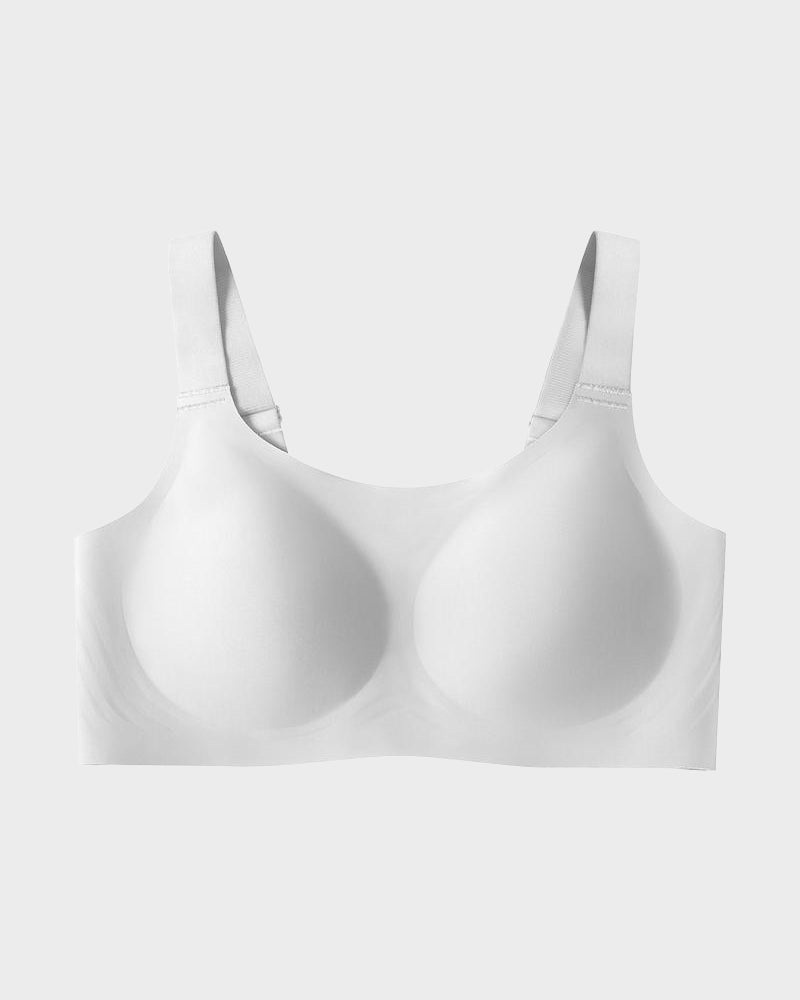 Wireless Full-Coverage Jelly Bra with Breathable Straps for All-Day Comfort