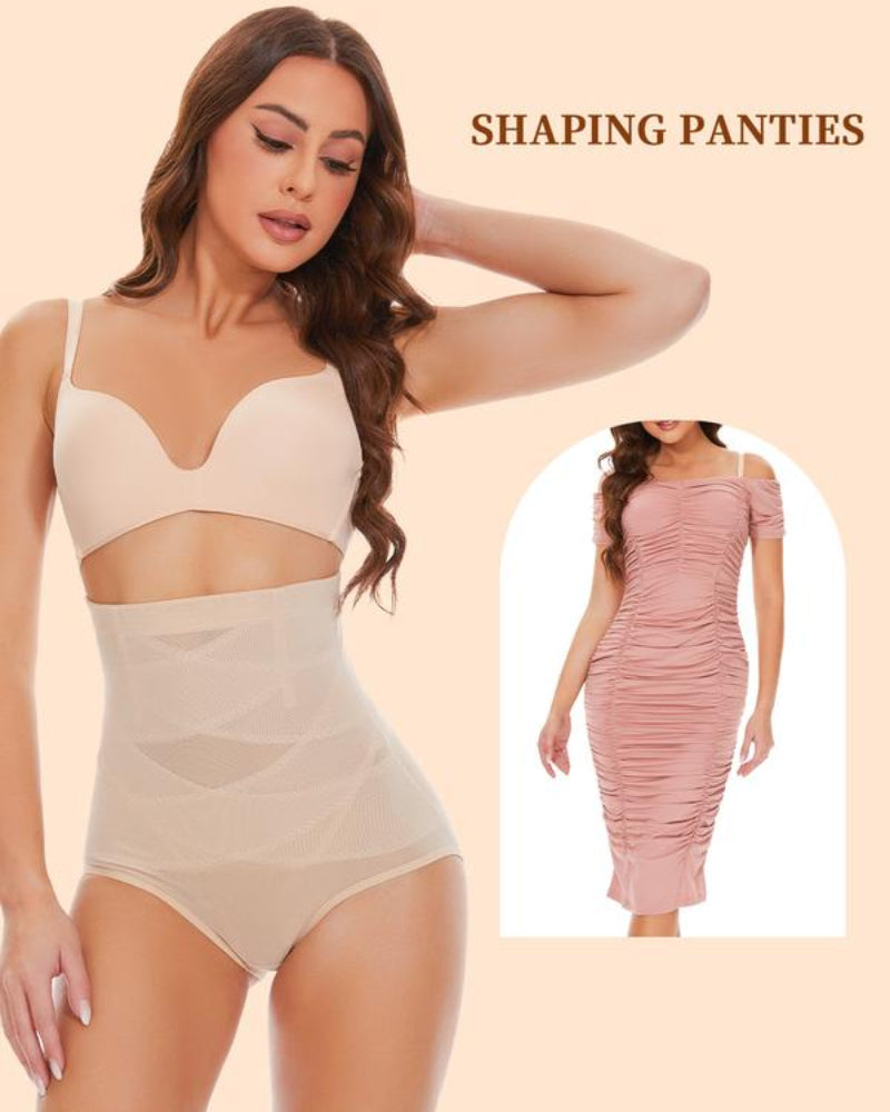 Women's High-Waisted Shapewear Panties - 3-Piece Set