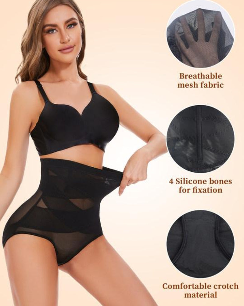 Women's High-Waisted Shapewear Panties - 3-Piece Set