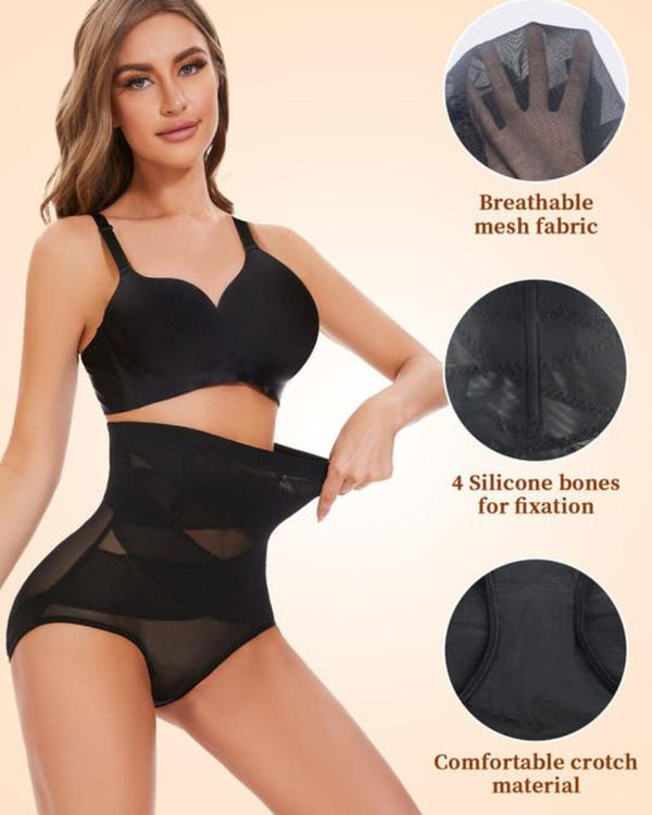 Women's High-Waisted Shapewear Panties - 3-Piece Set