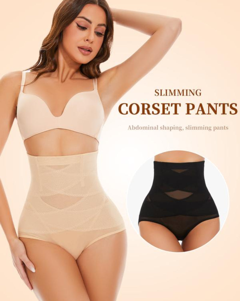 Women's High-Waisted Shapewear Panties - 3-Piece Set