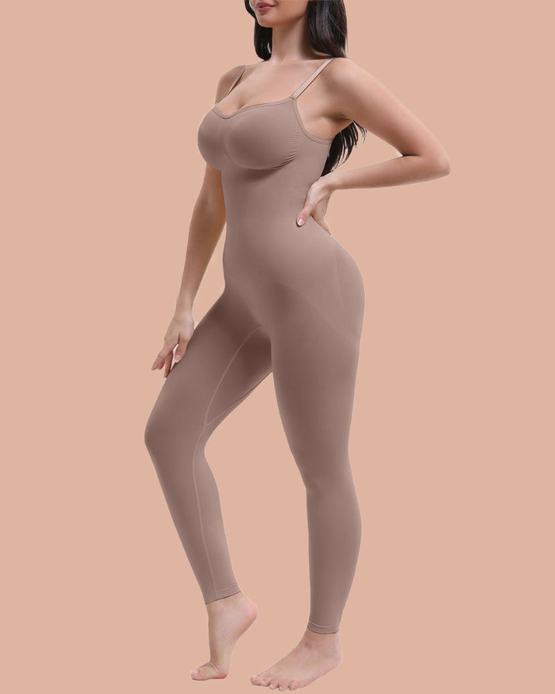 Sleek Seamless Full-Body Compression Bodysuit for a Sculpted, Smooth Silhouette