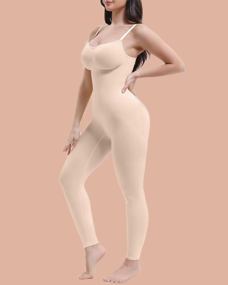 Sleek Seamless Full-Body Compression Bodysuit for a Sculpted, Smooth Silhouette