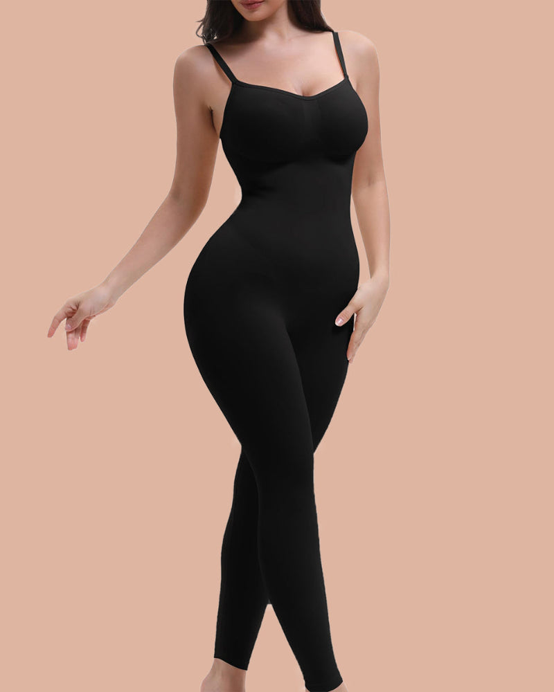 Sleek Seamless Full-Body Compression Bodysuit for a Sculpted, Smooth Silhouette