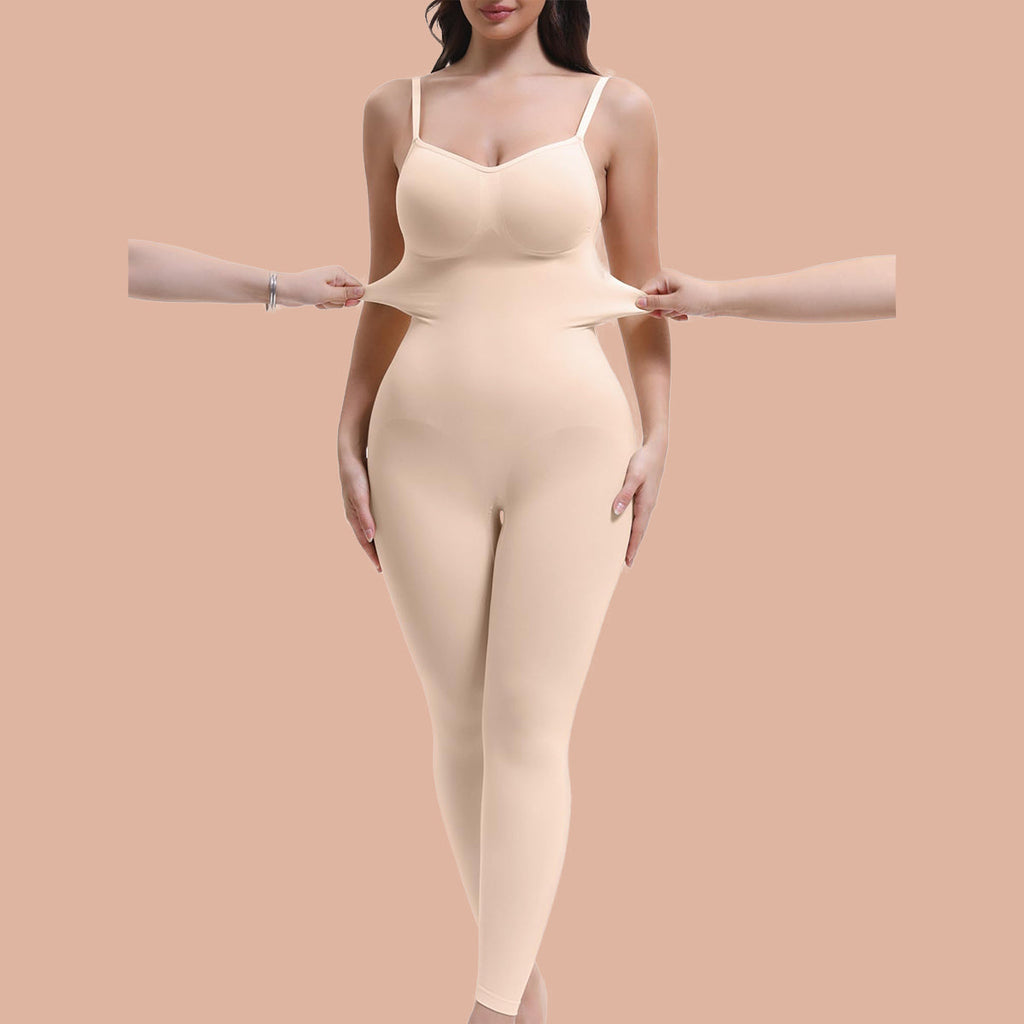 Sleek Seamless Full-Body Compression Bodysuit for a Sculpted, Smooth Silhouette