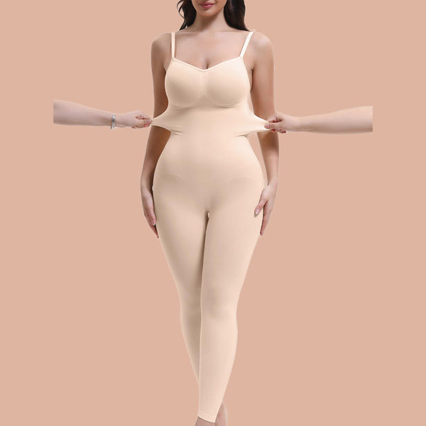 Sleek Seamless Full-Body Compression Bodysuit for a Sculpted, Smooth Silhouette