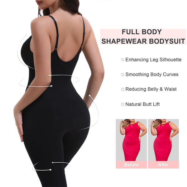 Sleek Seamless Full-Body Compression Bodysuit for a Sculpted, Smooth Silhouette