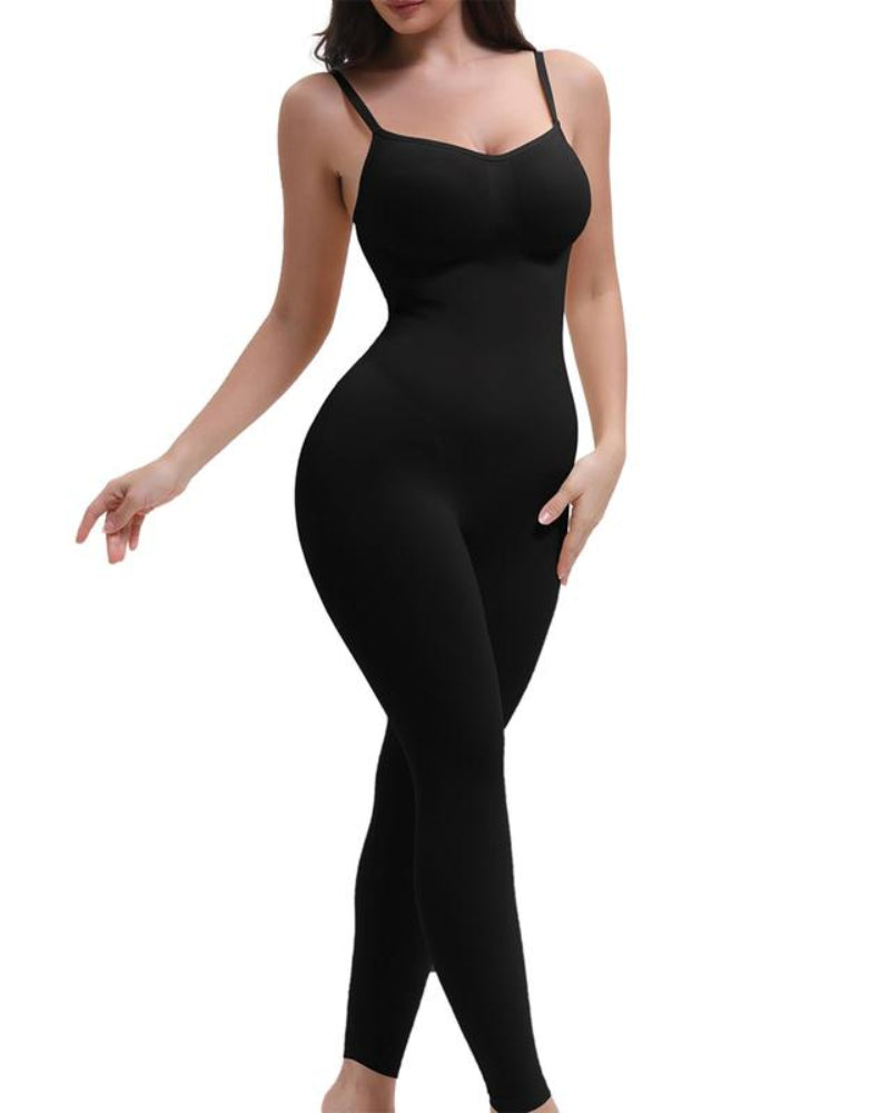 Sleek Seamless Full-Body Compression Bodysuit for a Sculpted, Smooth Silhouette