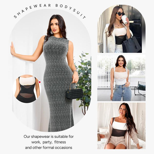 True Shape Mesh Shapewear Bodysuit – Breathable, Invisible Tummy Control