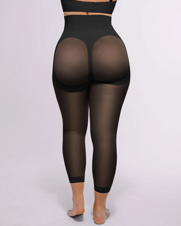 Shapecurve 3D Butt-Lifting Mesh Capri Tights – Sculpting Capris with Breathable Mesh