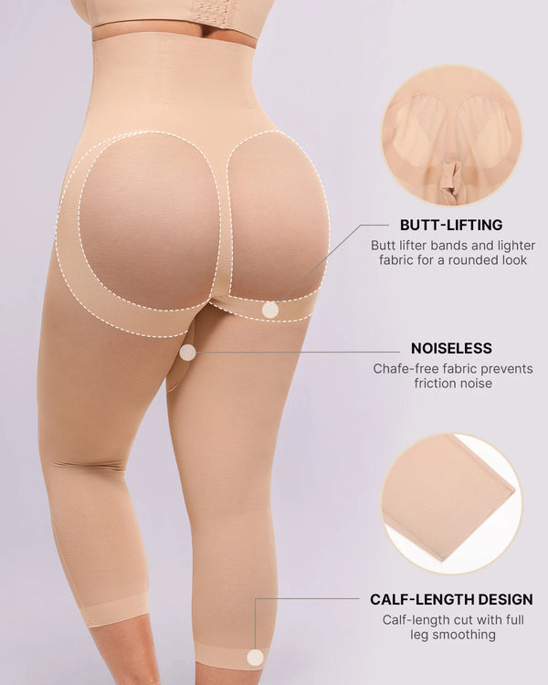 Shapecurve 3D Butt-Lifting Mesh Capri Tights – Sculpting Capris with Breathable Mesh